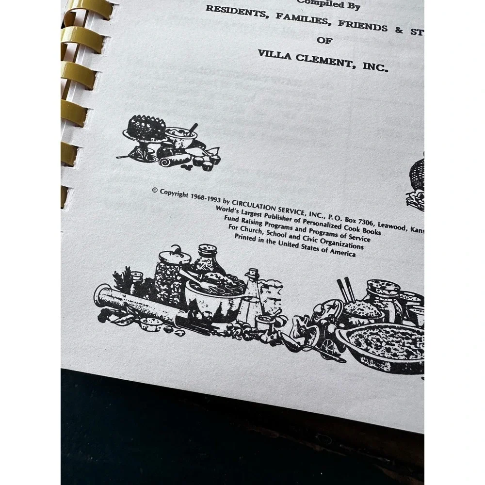 Vintage Villa‎ Clement Inc Favorite Recipes Cookbook Spiral Bound 1993 Community